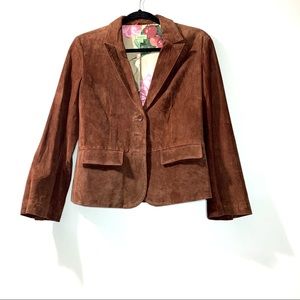 📌6x25 JOHN CARLISLE Leather Brown Jacket Size S